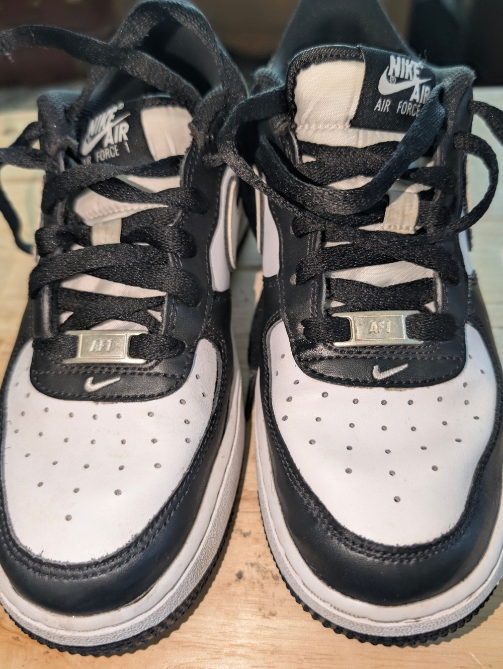 Nike Air Force 1 Low Black/White Youth Kids Size 6Y Retro Shoes